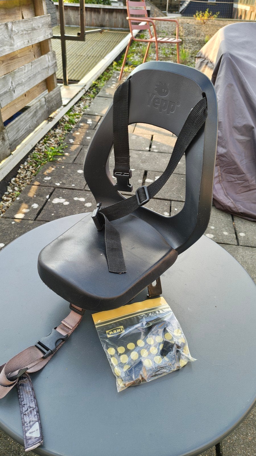 Yepp fietsstoeltje achterop - Gebruikt maar prima, Ophalen, Achterzitje, Gebruikt, Yepp