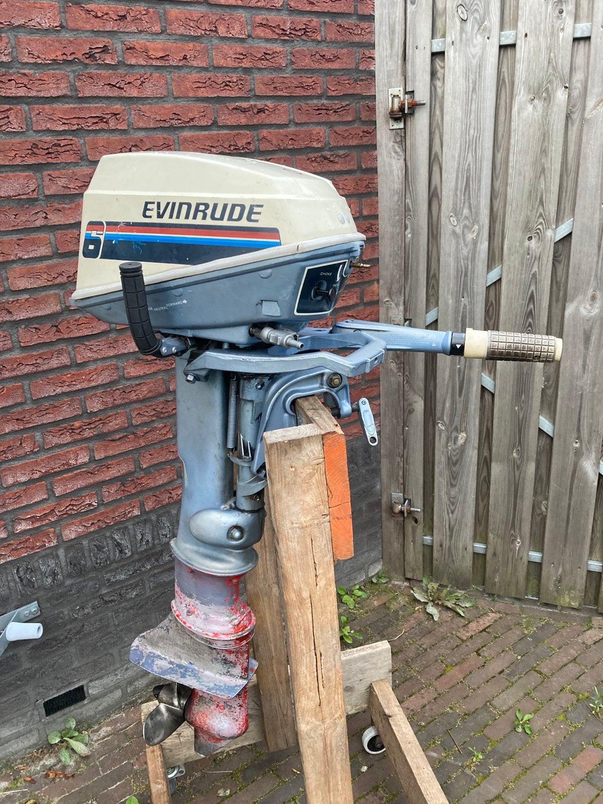 Evinrude 6 pk buitenboordmotor (langstaart), Ophalen, Gebruikt