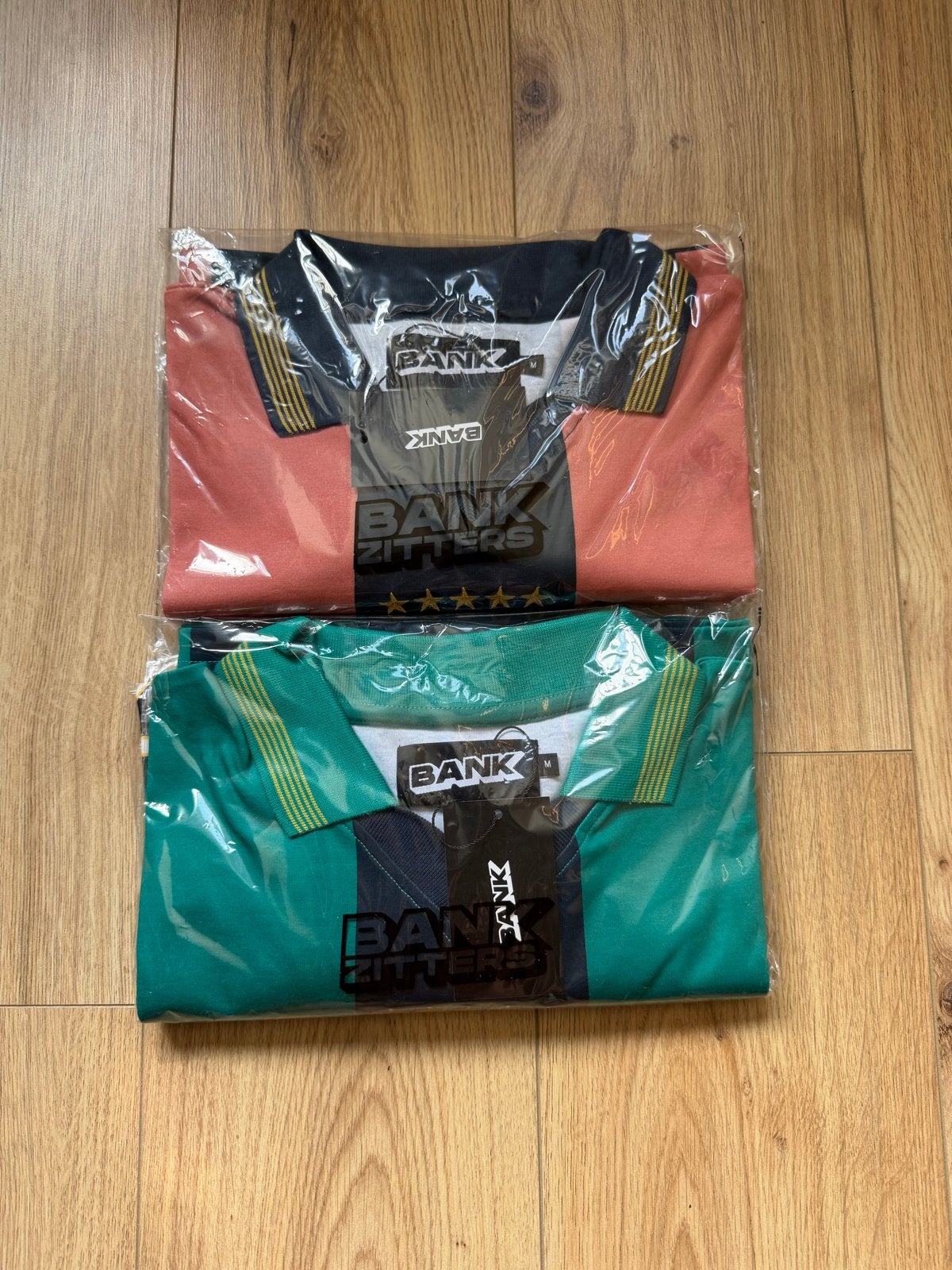 Bankzitters Longsleeves blauw/roze & blauw/groen (Maat M), Verzenden, Nieuw, Maat 48/50 (M), Groen