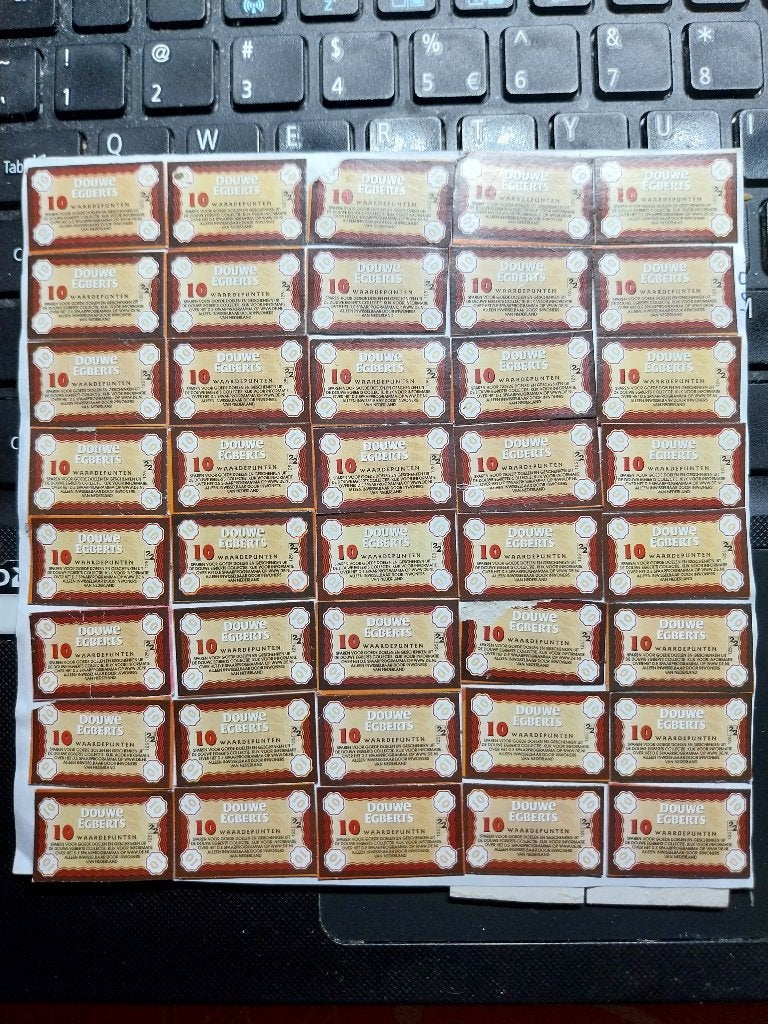 Douwe Egbert spaarpunten zegels 674 punten, Verzenden, Koffie of Thee, Zegels, Bonnen of Punten