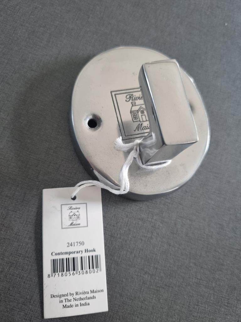 Riviera Maison Contemporary Hook - Nieuw, Nieuw, Ophalen of Verzenden, Zilver, Metaal