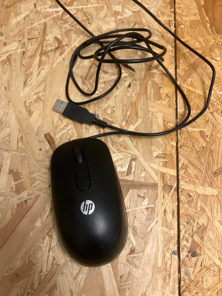 HP Bedrade Muis - Zwart, USB Aansluiting, Computers en Software, Muizen, Rechtshandig, Muis, Gebruikt, Ophalen of Verzenden
