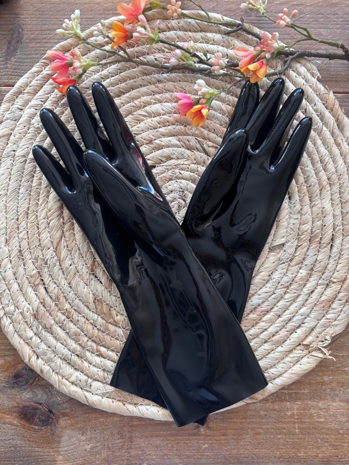 Short gloves / Latex / Maat S / Unisex, Verzenden, Zwart, Overige typen