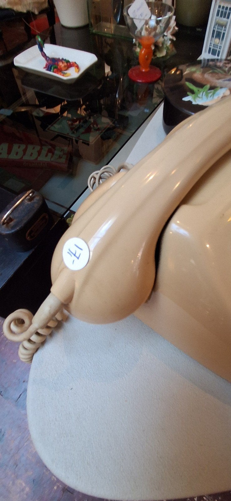 Vintage PTT Telefoon T65 met draaischijf - Crème, Gebruikt, Onbekend, Met draaischijf, Ophalen of Verzenden