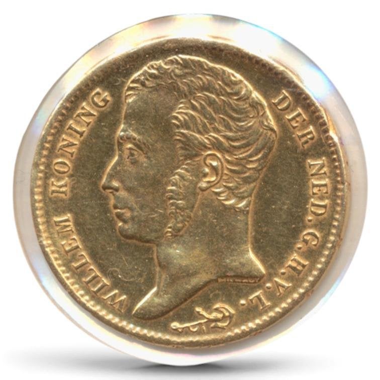 Nederland Gouden tientje 1824 Willem 1, Ophalen of Verzenden, Goud