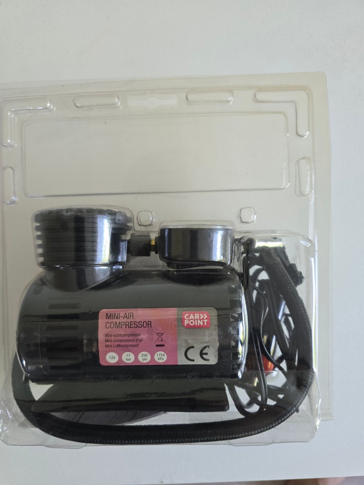 Carpoint mini luchtcompressor 12V - nieuw in verpakking, Sieraden, Tassen en Uiterlijk, Ophalen, Nieuw, Gehele gezicht