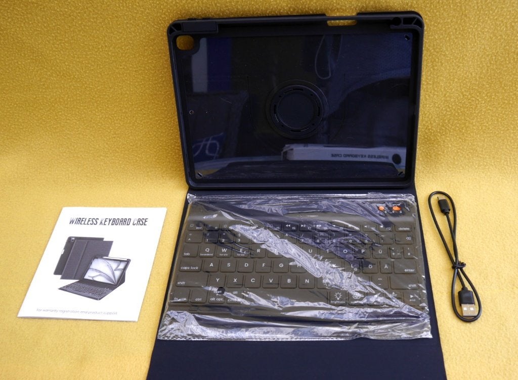 Universele Wireless Keyboard Case voor Apple iPad (Zwart), 10 inch, IPad 2019 (7e gen), iPad 2020 (8e gen) en iPad 2021 (9e gen)