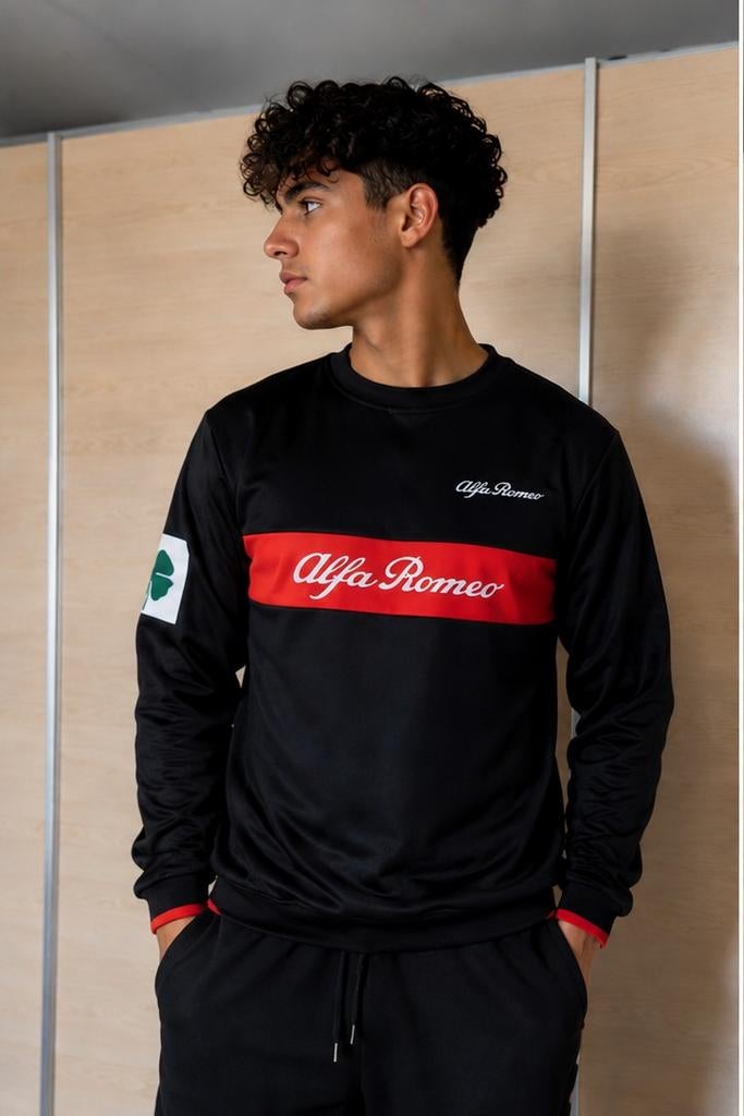 Alfa Romeo hoodie fleece - zwart - maat M/L - winter (valt k, Kleding | Heren, Ophalen of Verzenden, Nieuw, Custom Made