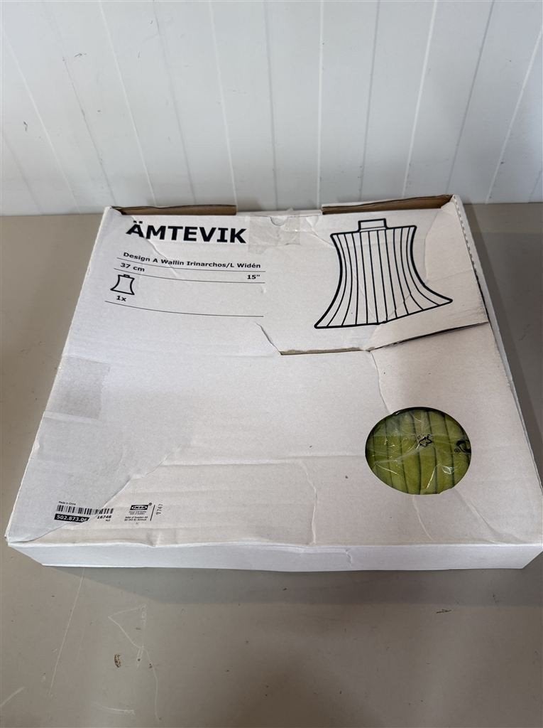 IKEA Amtevik Lampenkap - 37cm - Groen/Blauw - Nieuw, Ophalen of Verzenden, Nieuw, Blauw