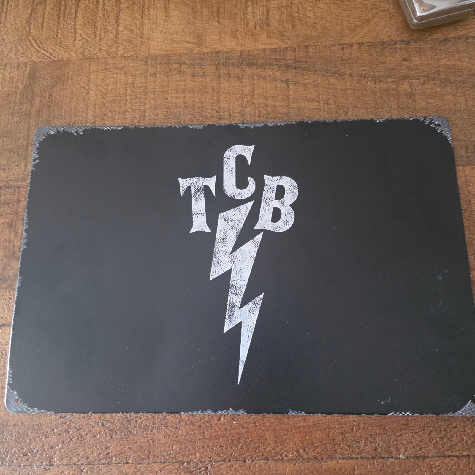 TCB Elvis Presley Blikbord - Taking Care of Business, Ophalen of Verzenden, Gebruikt