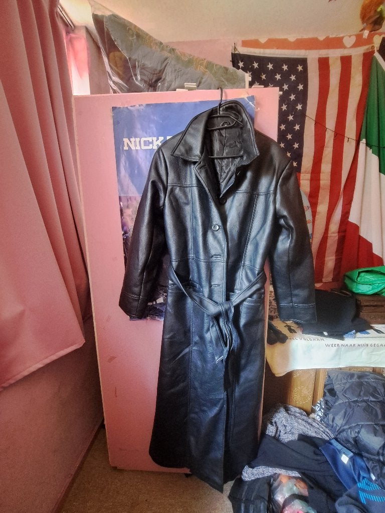 Leren jas, Kleding | Heren, Jassen | Winter, Ophalen of Verzenden, Zo goed als nieuw, Overige maten, Zwart