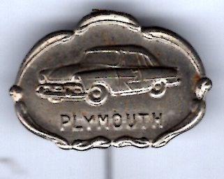 Plymouth zilverkleurig auto schildje speldje ( C_151 ), Verzamelen, Verzenden, Zo goed als nieuw, Transport, Speldje of Pin