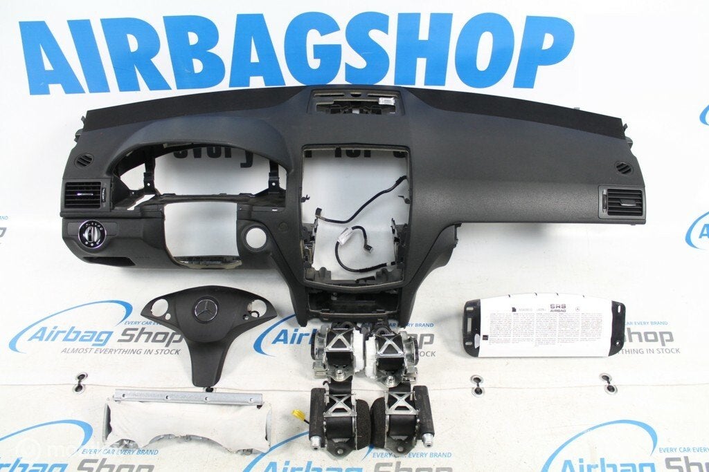 Airbag set - Dashboard 3 spaak Mercedes C klasse W204 (2007-