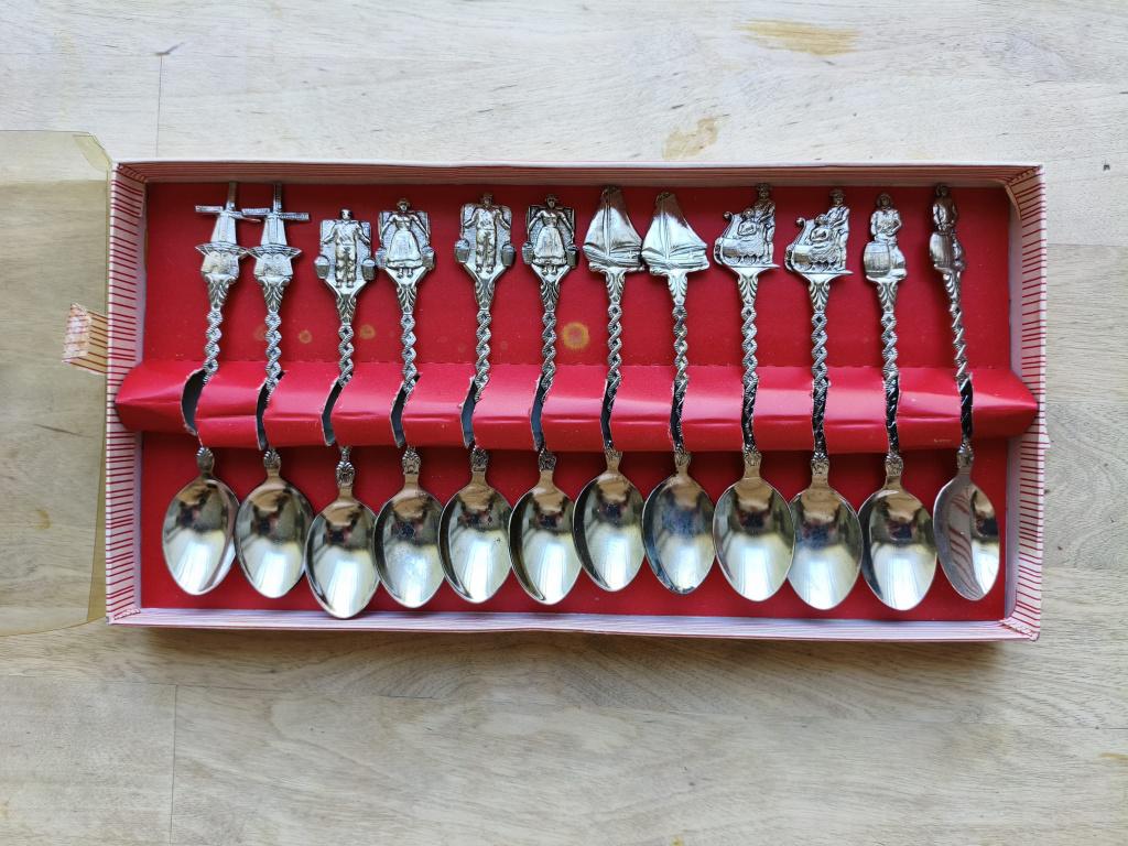 Ongebruikt vintage NIEUWPOORT 12 theelepels, Antiek en Kunst, Ophalen of Verzenden