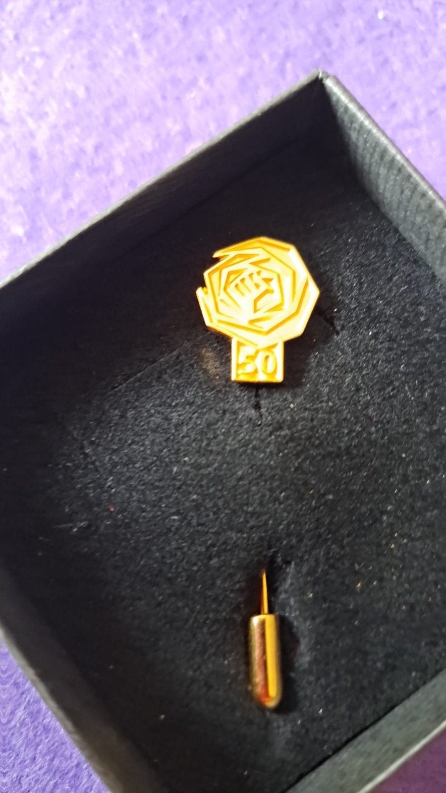 50 jarig jubileumspeldje, Verzamelen, Speldjes, Pins en Buttons, Ophalen of Verzenden, Zo goed als nieuw, Overige onderwerpen