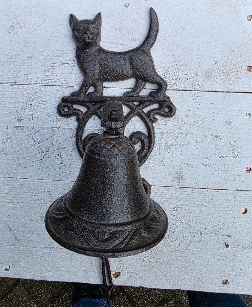 PRACHTIGE GIETIJZEREN DEURBEL – KAT / POES, Nieuw, Info@huisentuindecoratiemarie.nl, Huis en tuin decoratie marie, Peize