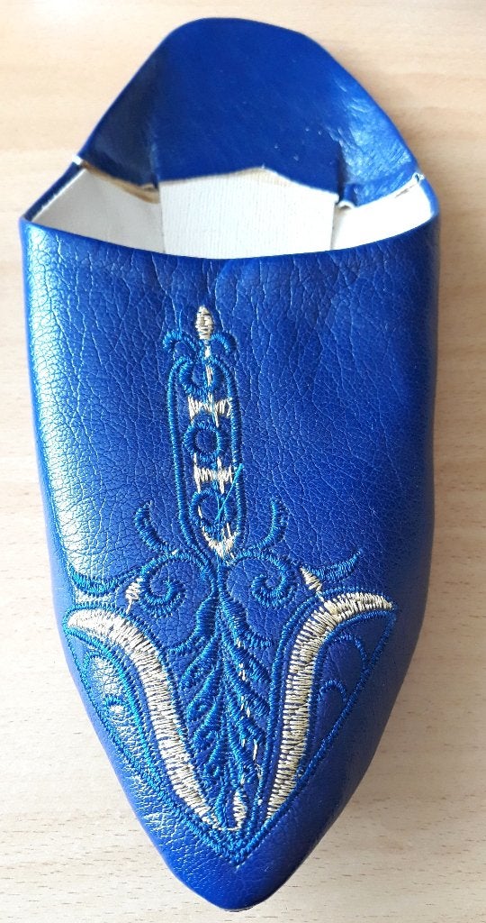 Nieuwe blauwe leren Marokkaanse slippers - Mt 36, Kleding | Dames, Schoenen, Blauw, Sloffen/muiltjes, Nieuw, Sandalen of Muiltjes
