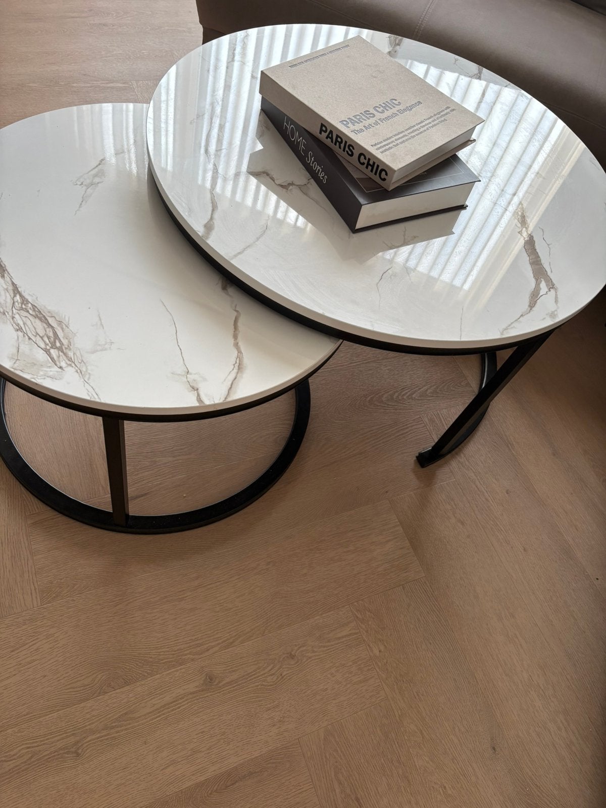 Te koop! Salontafel set €80, Ophalen, 50 tot 100 cm, Rond, 50 tot 100 cm