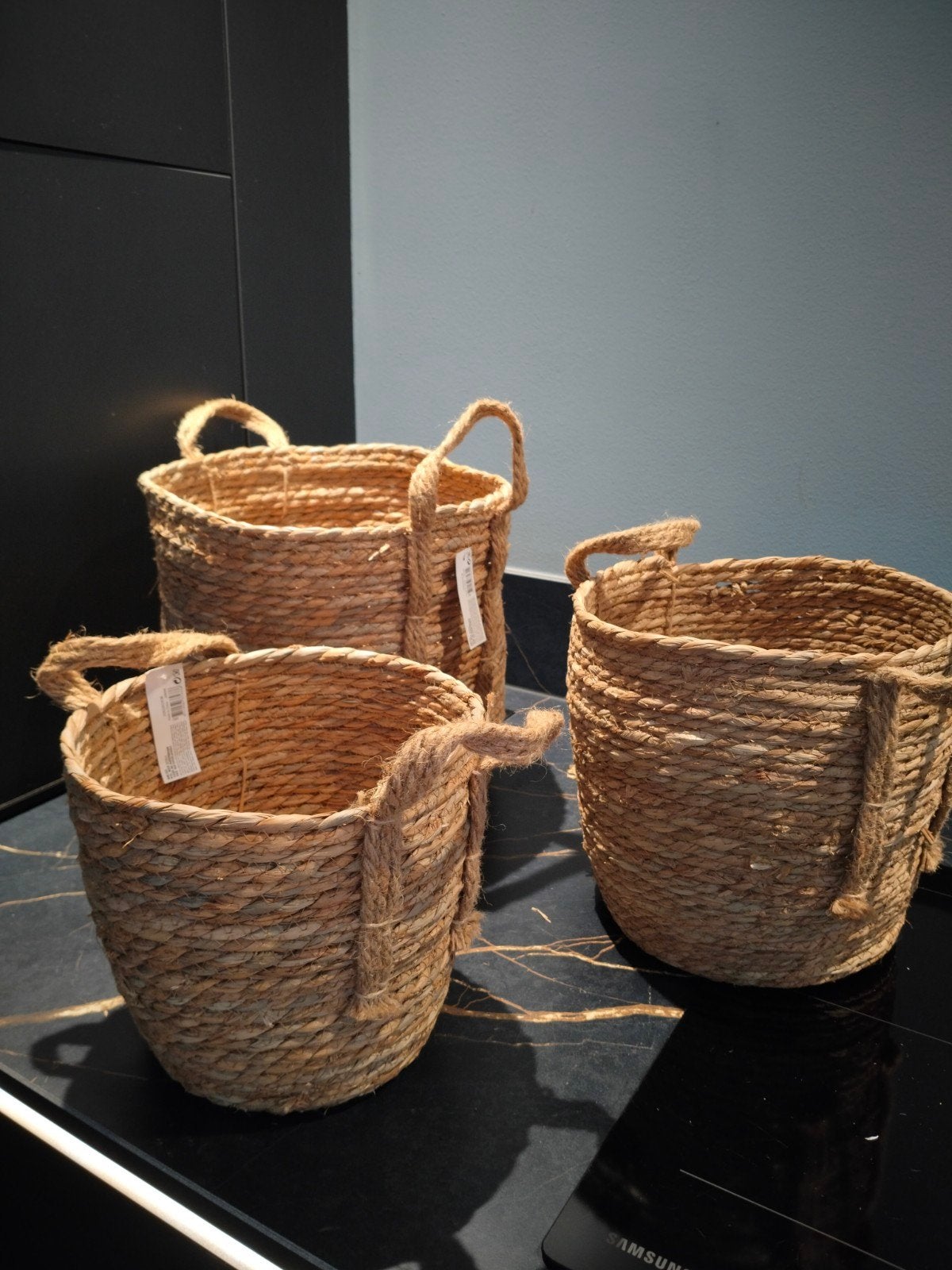 Set rotan manden, Ophalen of Verzenden, Nieuw, Rond, Riet