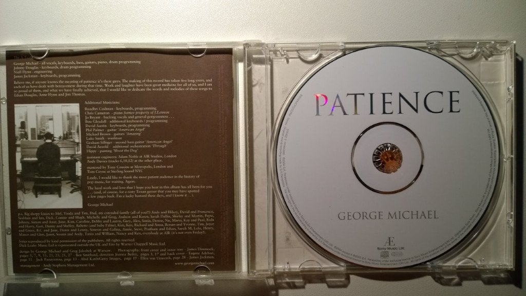 George Michael - Patience, Ophalen of Verzenden, Zo goed als nieuw, Pop, Album