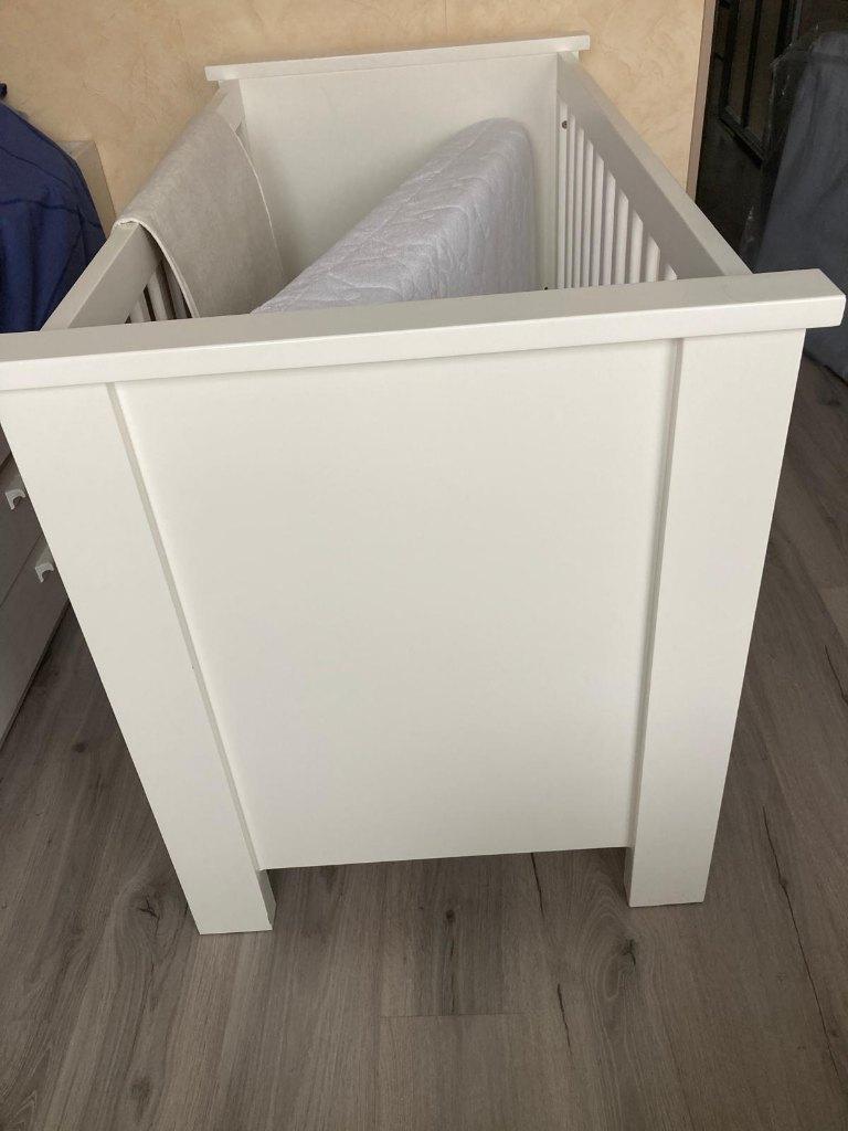 Wit Kinder Ledikant 60x120, Kinderen en Baby's, Kinderkamer | Bedden, Gebruikt, Minder dan 140 cm, Minder dan 70 cm, Ophalen