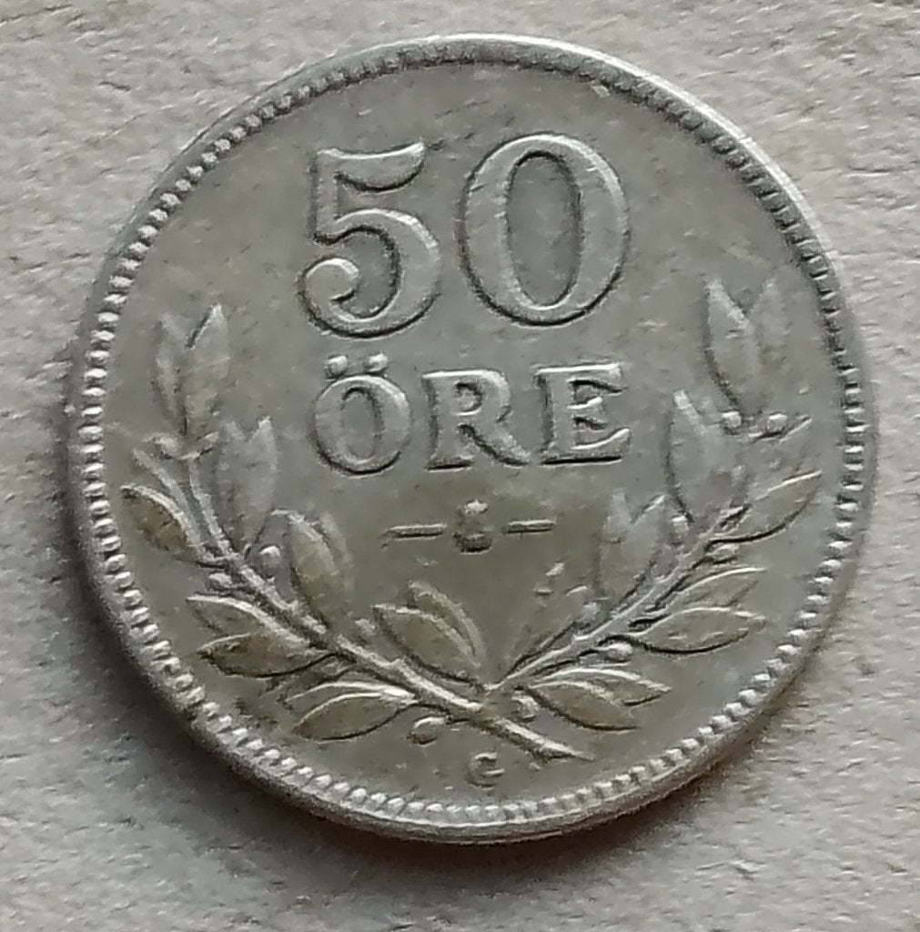 Zweden, 50 öre 1935, Ophalen of Verzenden, Overige landen, Losse munt, Zilver