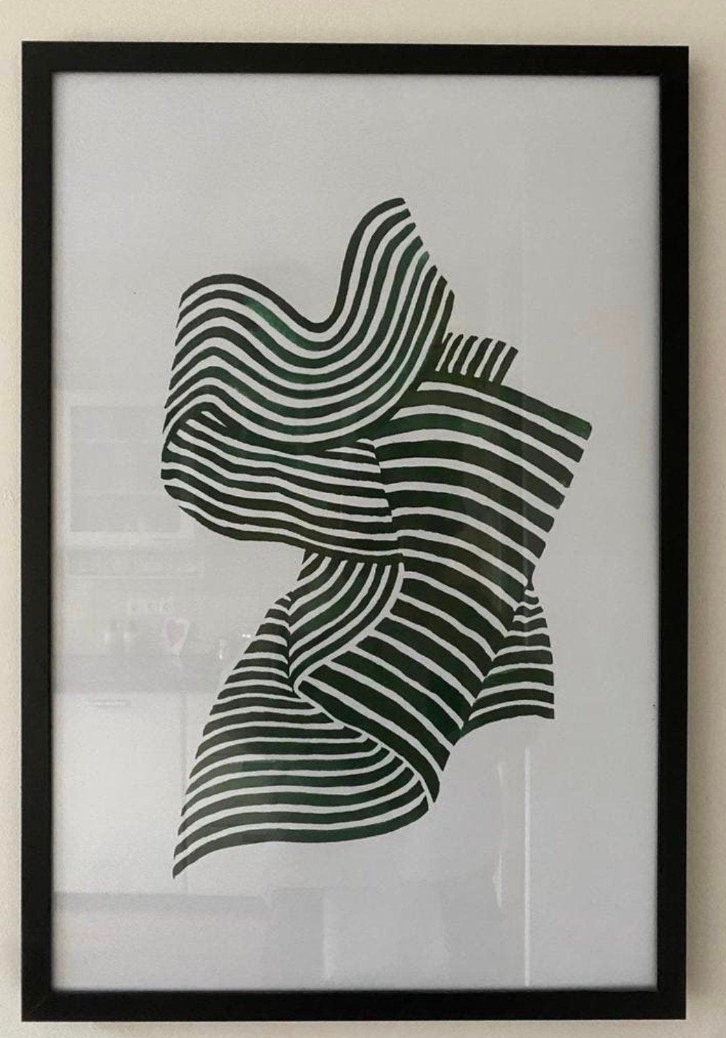 Wissellijst 40x60 cm incl. poster, donkergroen/zwart, Ophalen, Posterlijst, Met glas, 40 cm