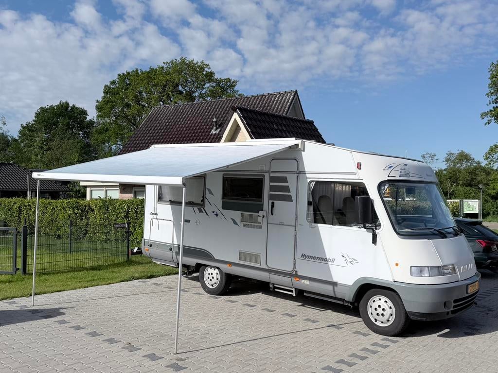 Hymer B574 intergraal 1996, Caravans en Kamperen, Campers, Integraal, Buitenlamp, Ringverwarming, Fiat