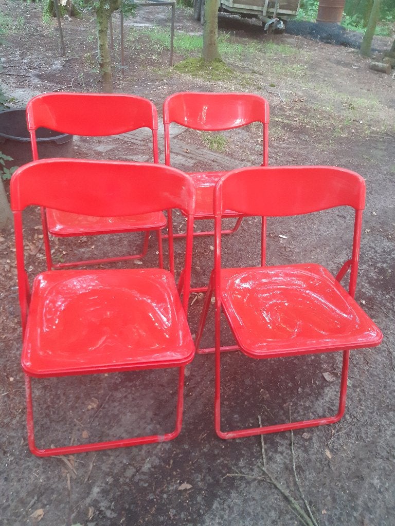 opklapbare stoeltjes, Ophalen, Zo goed als nieuw, Aluminium, Inklapbaar