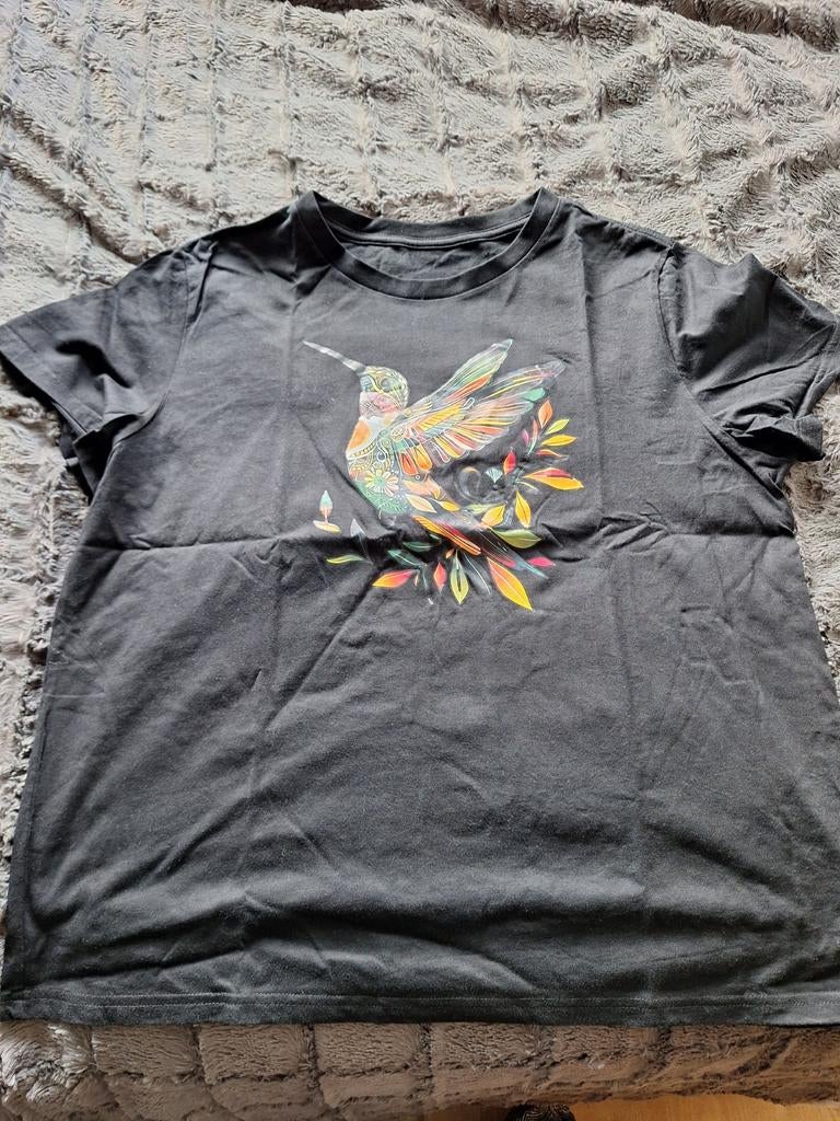Zwart shirt kleurrijke kolibrie nieuw XXL 100% katoen, Kleding | Dames, Zwart, Maat 46/48 (XL) of groter, Nieuw, Ophalen of Verzenden