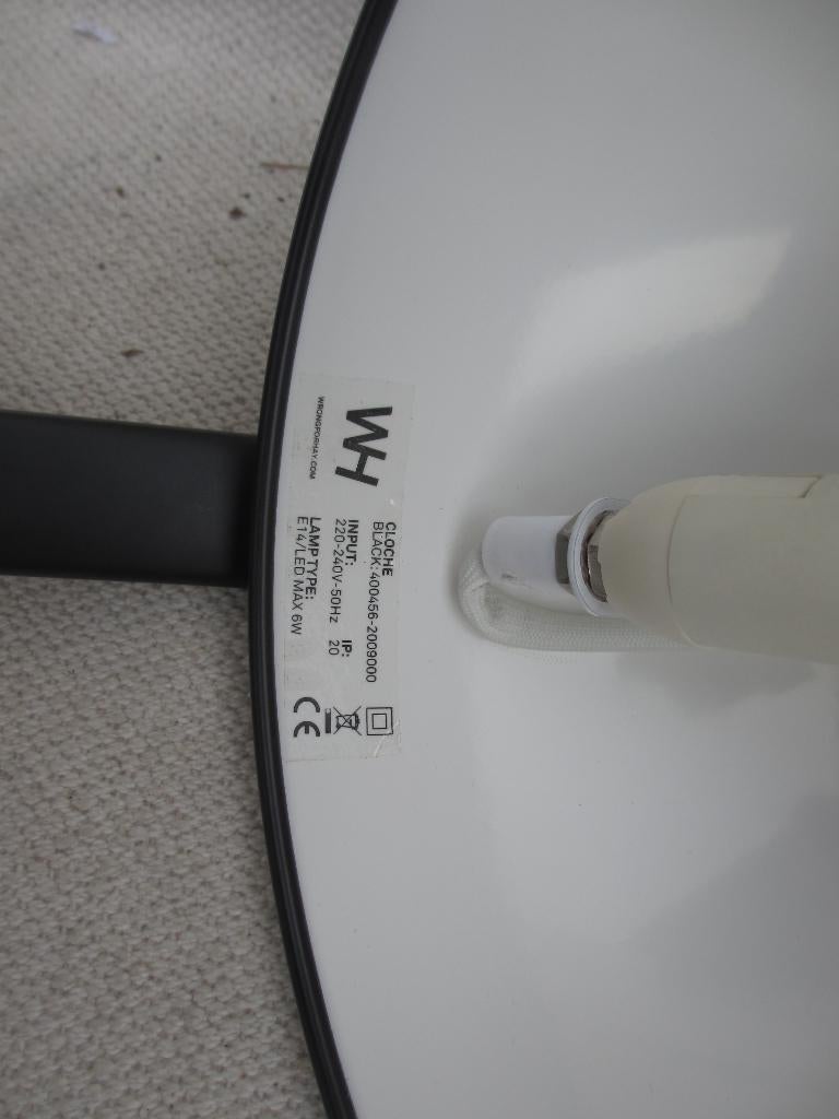 HAY Cloche Tafellamp, zwart, Ophalen of Verzenden, Zo goed als nieuw, Metaal, Minder dan 50 cm