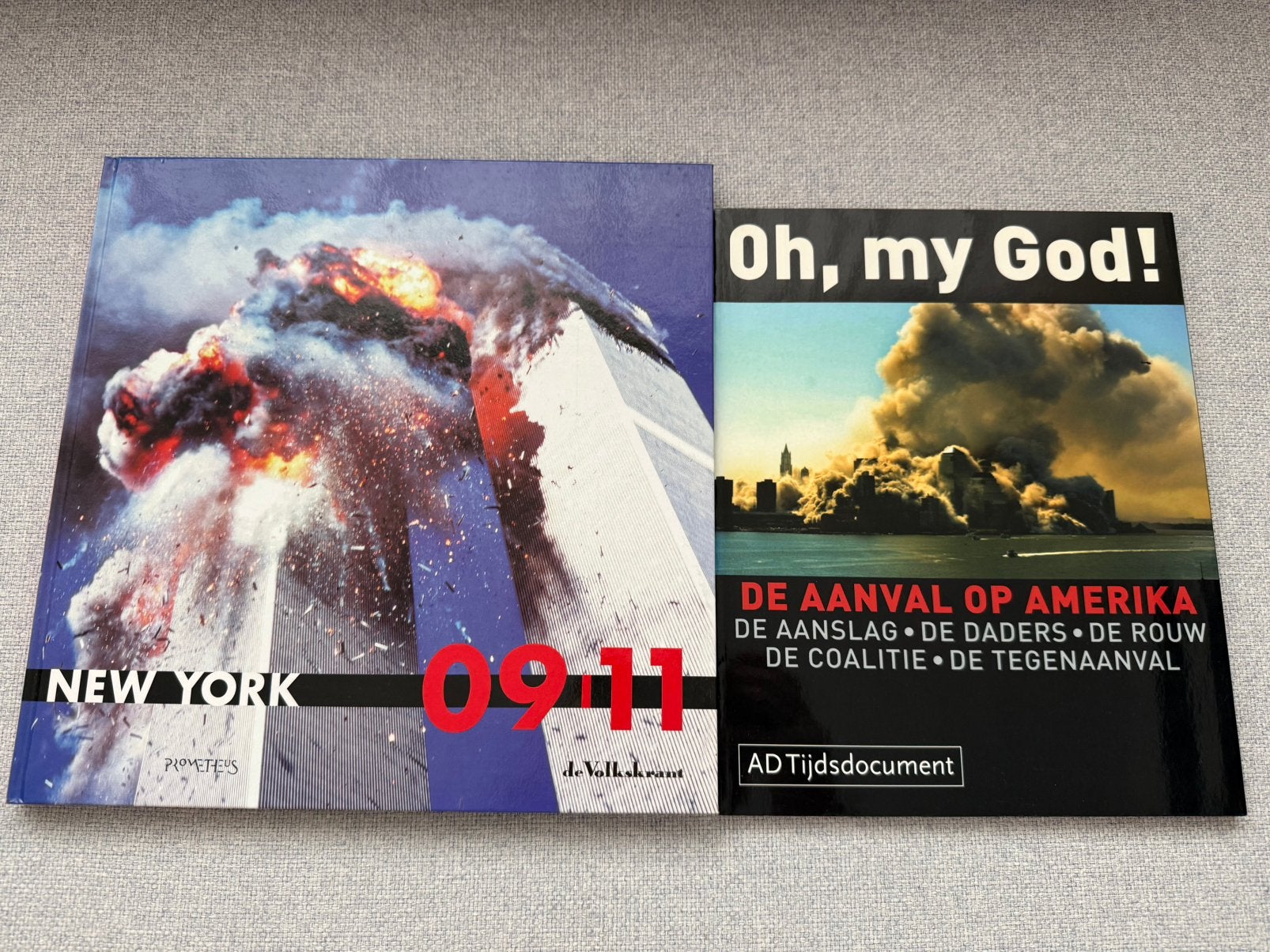 2 Boeken: New York 09-11 + Oh, my God! De aanval op Amerika, Ophalen of Verzenden, Zo goed als nieuw, 1945 tot heden, Overige onderwerpen
