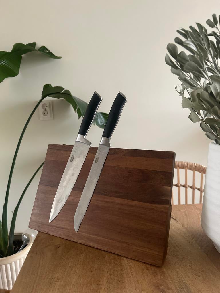 Magnetisch messenblok van acaciahout, Huis en Inrichting, Keuken | Keukenbenodigdheden, Overige typen, Hout, Ophalen of Verzenden