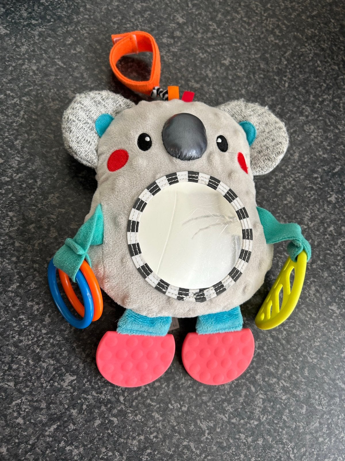 Sassy Koala Baby Speeltje met spiegel en Bijtring, Ophalen of Verzenden, Gebruikt, Overige typen