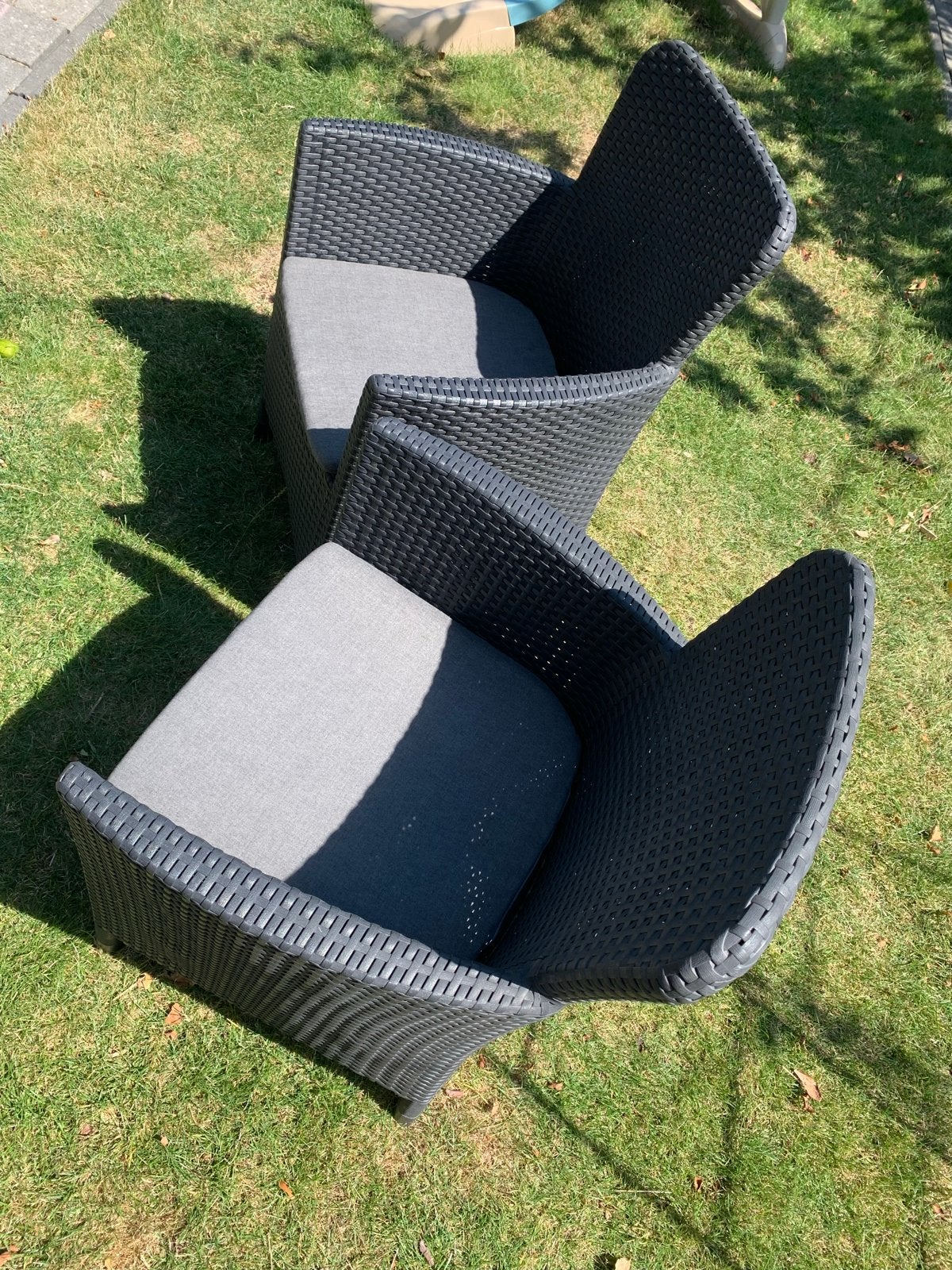 2xtuinstoelen met kussens, Tuin en Terras, Ophalen, Gebruikt