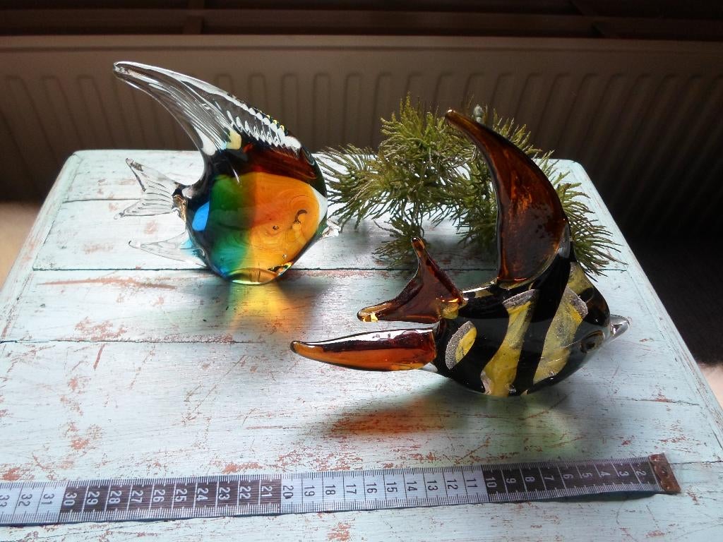MURANO VISSEN PRACHTIG VAN KLEUR., Antiek en Kunst, Ophalen of Verzenden