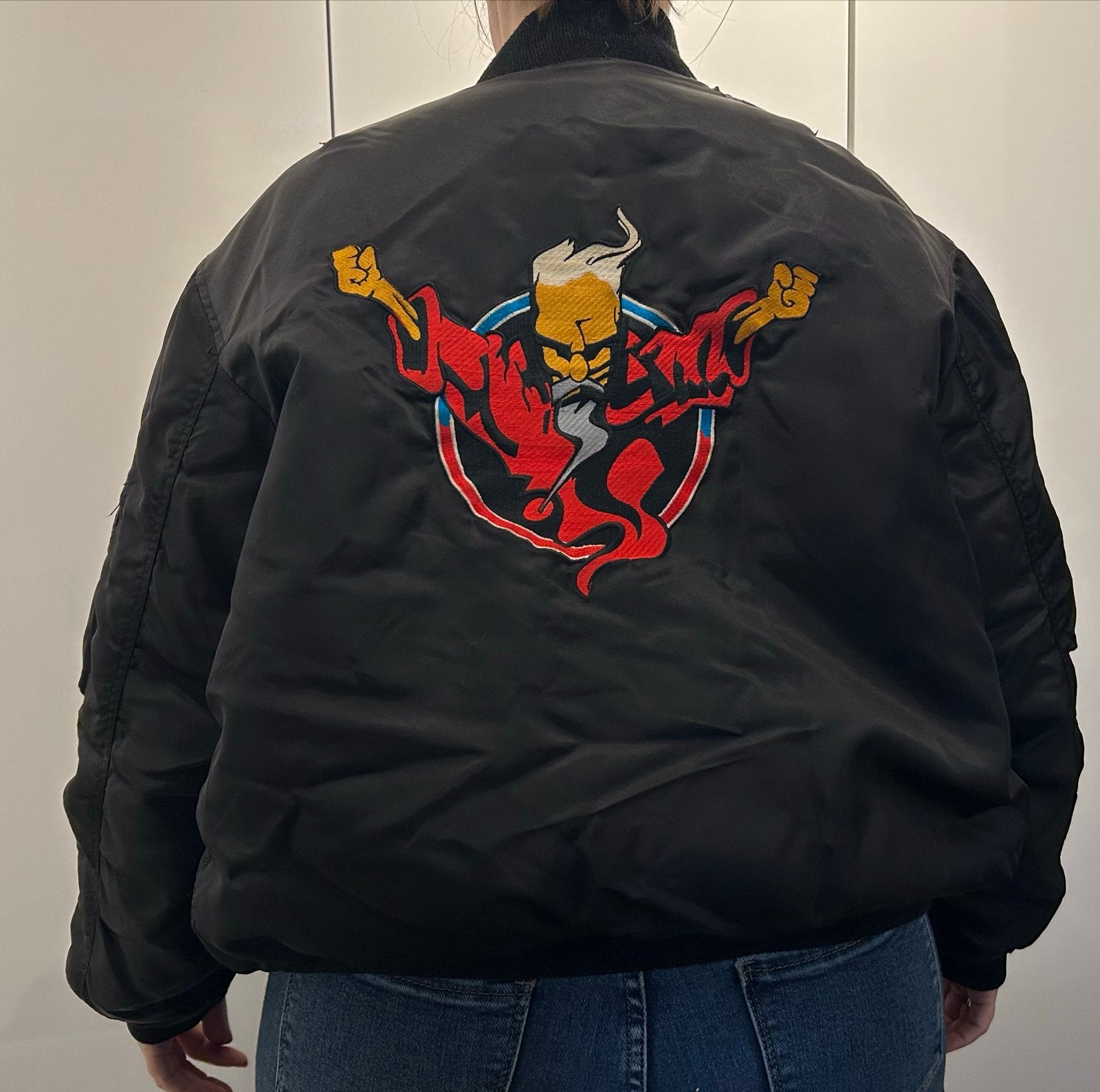 Originele ID&T Thunderdome Bomberjack Jaren '90, Ophalen of Verzenden, Gedragen, Maat 52/54 (L), Zwart
