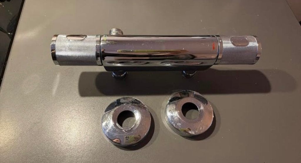 Grohe thermostaatkraan chroom 12cm hartafstand, Ophalen of Verzenden, Gebruikt, Chroom, Kraan