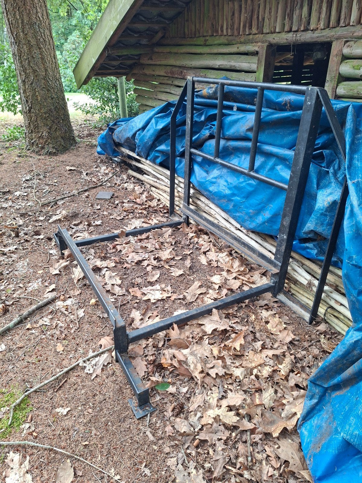 Stevige opstap/bordes voor stacaravan of woonunit, Ophalen