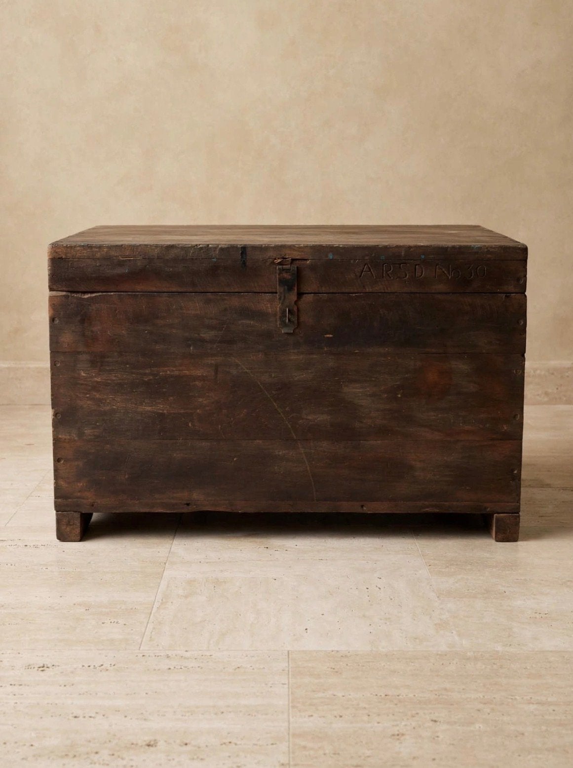 Stoere Brits-Indische legerkist - Brocante/Landelijk, Huis en Inrichting, Ophalen, 50 tot 100 cm, 50 tot 75 cm