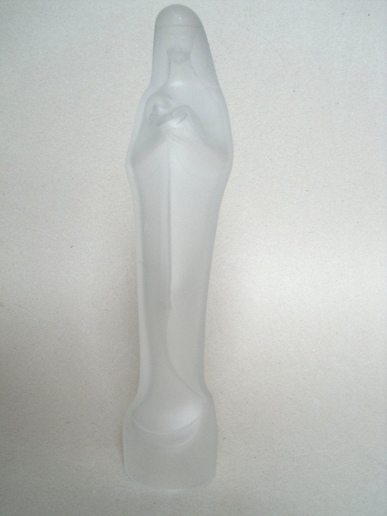 Glasfabriek Leerdam - Madonna - Stef Uiterwaal - persglas, Ophalen of Verzenden, Glas, Beeld, Vrouw