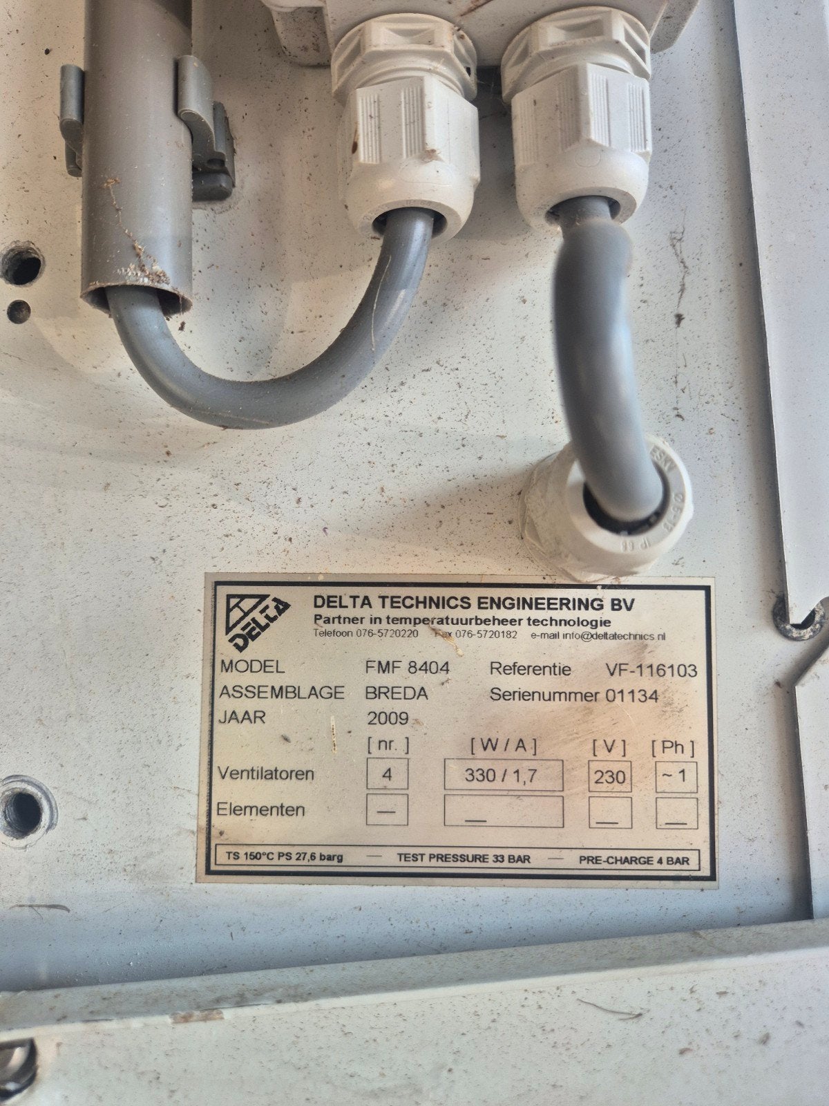 Delta Technics FMF 8404 Industriële Ventilator/Koeler, Witgoed en Apparatuur, Airco's, Gebruikt, Plafondventilator, 100 m³ of groter