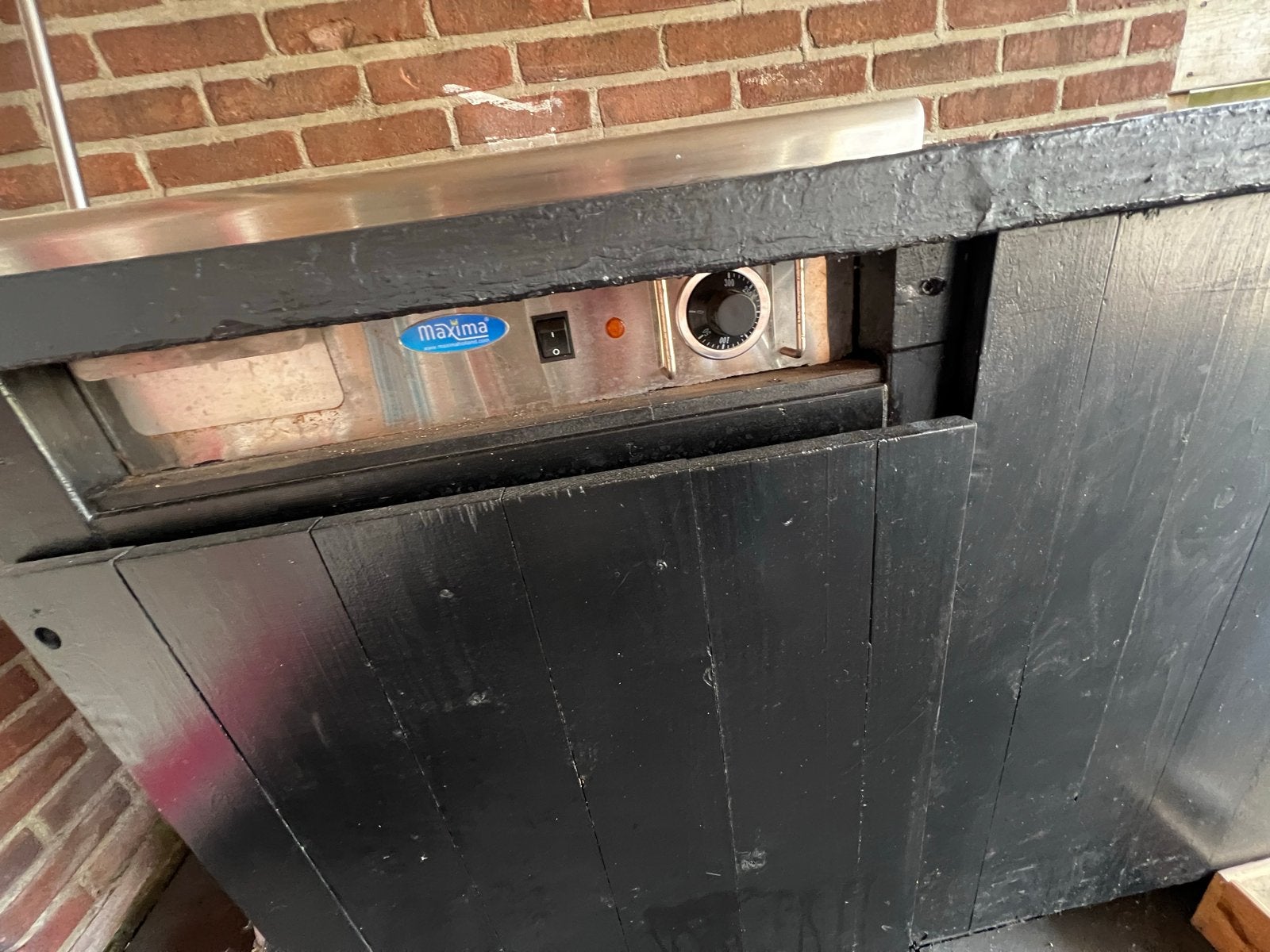 Gratis Maxima elektrische bakplaat met buitenkeuken, Ophalen, Gebruikt, Elektrisch, Inbouw