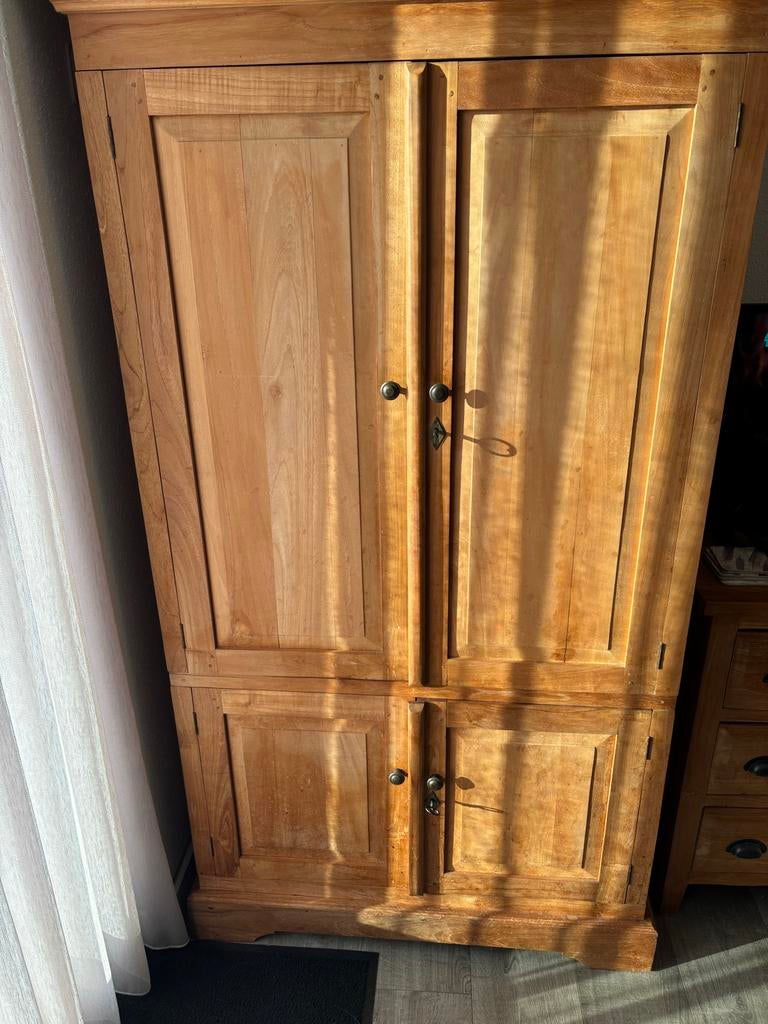 Teakhouten PC Kast, Huis en Inrichting, Kasten | Computermeubels, Ophalen, Gebruikt, 70 tot 120 cm, Teakhout