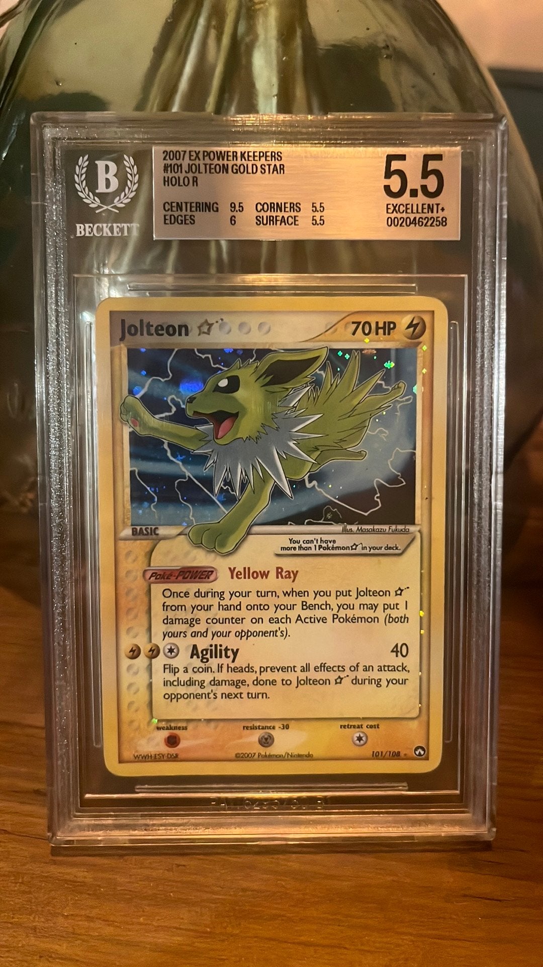 Jolteon Gold Star Beckett 5,5, Ophalen, Zo goed als nieuw