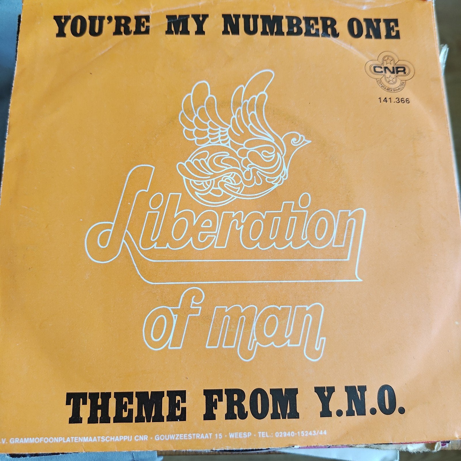 Liberation of Man You're My Number One (Vinyl Single), Gebruikt, 7 inch, Ophalen of Verzenden, Pop