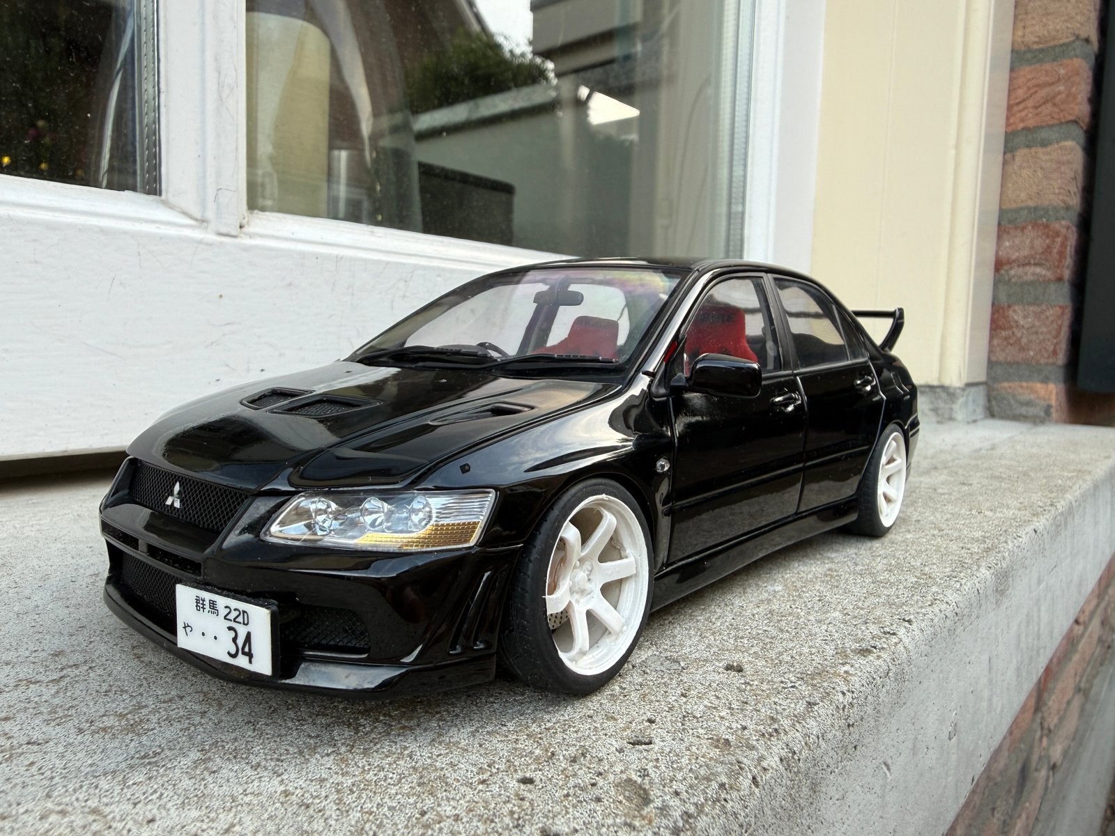 1:18 Mitsubishi Lancer Evo 7 Japanese Tuning 2004 Autoart, Hobby en Vrije tijd, Modelauto's | 1:18, Gebruikt, Auto, Autoart, Ophalen of Verzenden