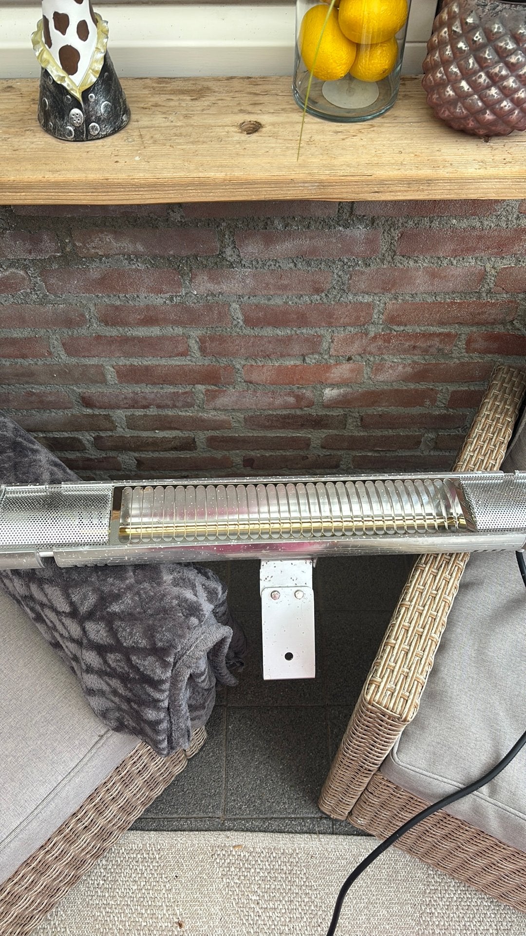 Terras verwarming infrarood zeer krachtig, Tuin en Terras, Terrasverwarmers, Ophalen, Gebruikt, Elektrisch