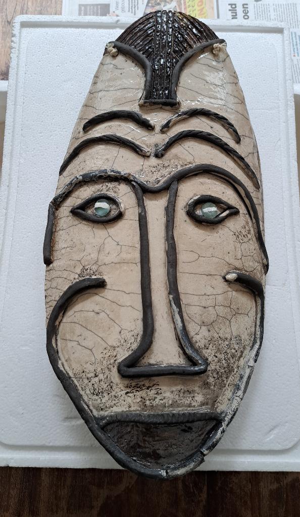 Afrikaans masker van klei, Ophalen of Verzenden
