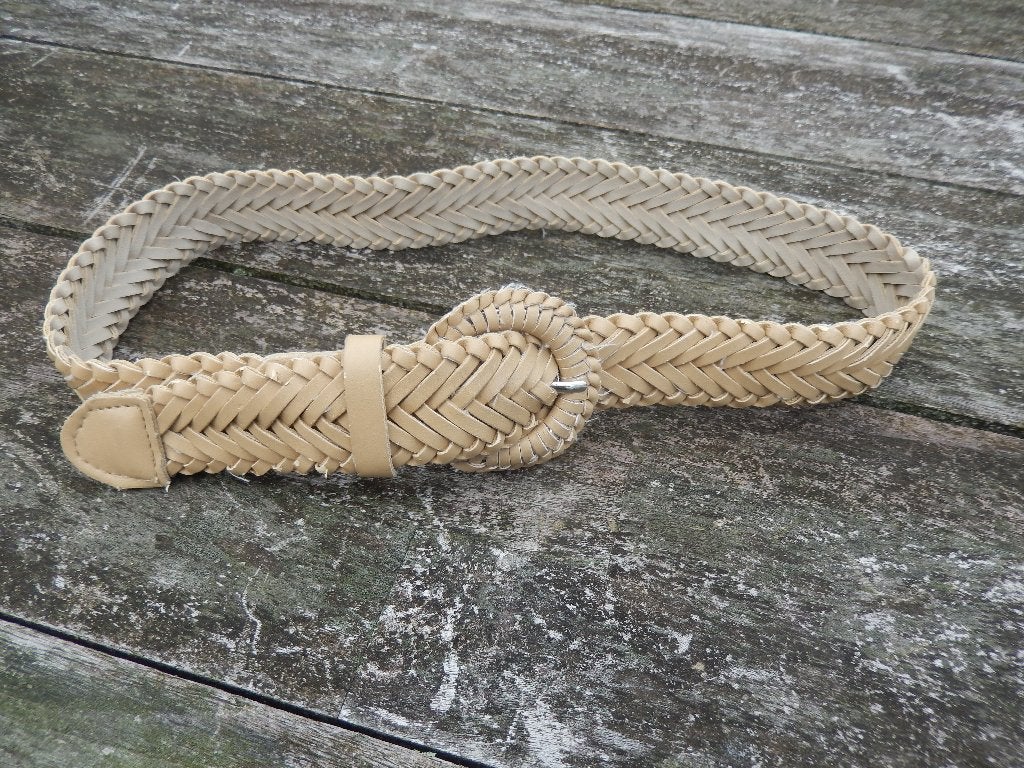 Riem - gevlochten crème, Overige kleuren, 3 tot 5 cm, Minder dan 80 cm, Tailleriem